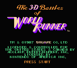 3-D WorldRunner title screenshot
